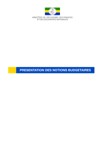 NOTIONS BUDGETAIRES
