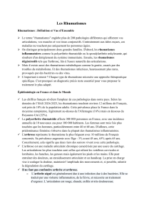 Les Rhumatismes : D&eacute;finition, &Eacute;pid&eacute;miologie et Traitements