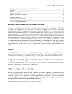M&eacute;thodes conventionnelles de calcul des ressources min&eacute;rales