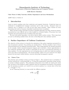 MIT Class Notes: Eddy Currents & Loss Mechanisms in Electric Machines