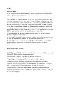 Notes de suivi : Mme Eliot Isabelle - Coordination des soins et EHPAD