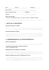 Medical Patient Assessment Form - French