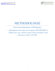 M&eacute;thodologie Maintenance Centrale Solaire Photovolta&iuml;que 1250 kWc Rabat