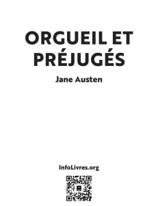 Orgueil et Pr&eacute;jug&eacute;s - Jane Austen