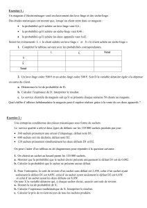 Exercices de Math&eacute;matiques : Probabilit&eacute;s & Statistiques