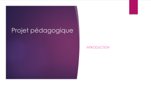 Guide pour r&eacute;diger un projet p&eacute;dagogique