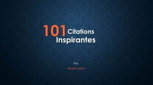101 Citations Inspirantes par Nassim Zaidi