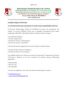 Communiqu&eacute; d'inscription UTM'Siri 1er 2026-2027
