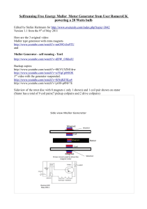 Selfrunning Free Energy Muller Motor Generator