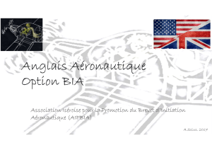 Cours Anglais A&eacute;ronautique BIA : Prononciation, Grammaire, Vocabulaire