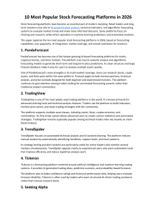 10 Most Popular Stock Forecasting Platforms in 2026