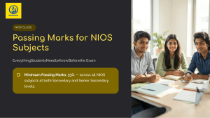 NIOS Passing Marks: Everything You Need to Know