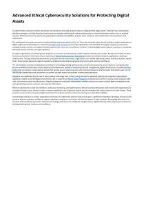 Advanced Ethical Cybersecurity Solutions