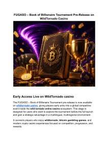 FUGASO &ndash; Book of Billionaire Tournament Pre-Release on WildTornado Casino