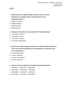 P&eacute;dagogie g&eacute;n&eacute;rale - LEISS2101 - S&eacute;ance 10 Examen blanc