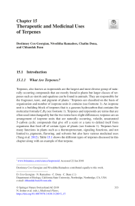 Therapeutic and Medicinal Uses of Terpenes Chapter