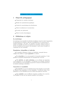 Introduction &agrave; la statistique : Concepts fondamentaux et applications