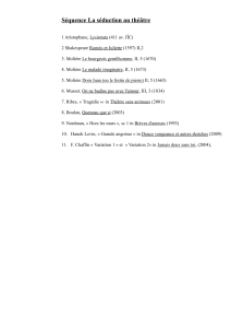 S&eacute;quence La s&eacute;duction au th&eacute;&acirc;tre : Liste d'&oelig;uvres litt&eacute;raires