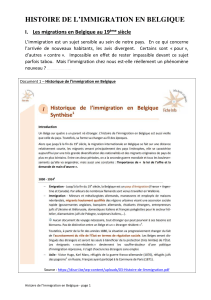 Histoire de l'immigration en Belgique