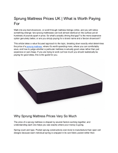 Sprung Mattress Prices UK: What's Worth Paying For?