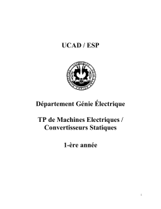 TP Machines &Eacute;lectriques / Convertisseurs Statiques - UCAD ESP