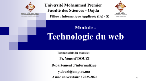 Module Technologie du web - JavaScript - Universit&eacute; Mohammed Premier