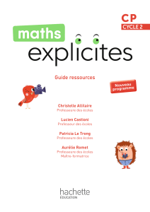 Guide ressources Maths Explicites CP : Nouveau programme 2025
