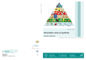 Alimentation saine et equilibree
