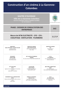 DCE &Eacute;lectricit&eacute;, CFA, Chauffage, Ventilation, Plomberie - Cin&eacute;ma La Garenne-Colombes