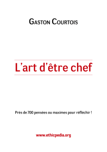 L'art d'&ecirc;tre chef : pr&egrave;s de 700 maximes sur le leadership