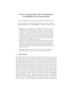 Proxy Cryptography with Post-Quantum PFDH
