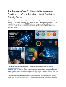 Vulnerability Assessment Services in UAE & Dubai