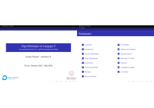Algorithmique et Langage C : Manuel d'algorithmique et de programmation C