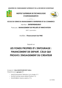 Fonds propres et entourage : financement de d&eacute;part pour PME