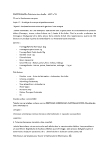 &Eacute;tude de cas Gestion de marque : Laiterie Maminiaina