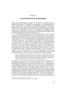 La photographie comme litt&eacute;rature : Le tournant iconique et les &eacute;tudes visuelles