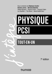 Physique PCSI Tout-en-Un - Manuels de physique