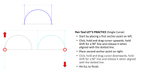Pen Tool Practice Guide: Single Curve & 45&deg; Curves