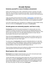 Benefits of Arcade, Board, and Puzzle Games