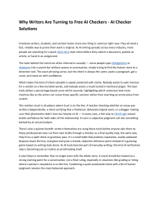 Why Writers Use Free AI Checkers