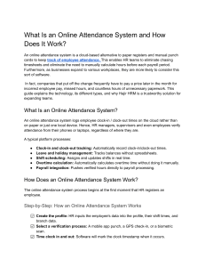 What Is an Online Attendance System and How It Works