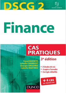 DSCG 2 Finance Cas Pratiques 3e &Eacute;dition Manuel