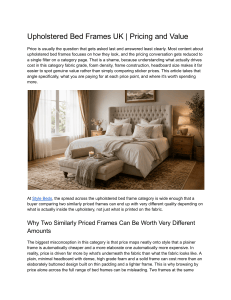 Upholstered Bed Frames UK   Pricing and Value