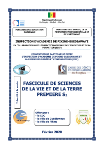 Fascicule de Sciences de la Vie et de la Terre Premi&egrave;re S2