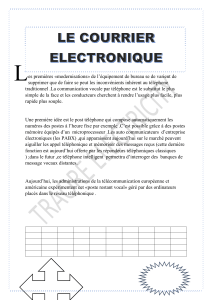 Le courrier &eacute;lectronique : modernisations du t&eacute;l&eacute;phone de bureau