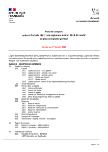 Plan de comptes ANC 2026