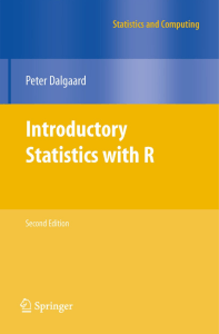 Introductory Statistics with R by Peter Dalgaard