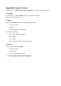 Apprendre &agrave; porter secours : guide de premiers secours