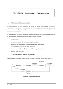 Cours d'automatique : Capteurs et instrumentation industrielle