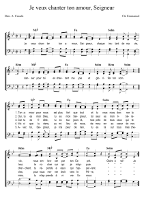 Je veux chanter ton amour, Seigneur Notranja glasba
